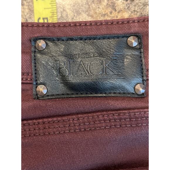 Buckle Black Fit 53 Women Skinny Jeans Size 27 Burgundy Color 30" Inseam - Picture 4 of 10